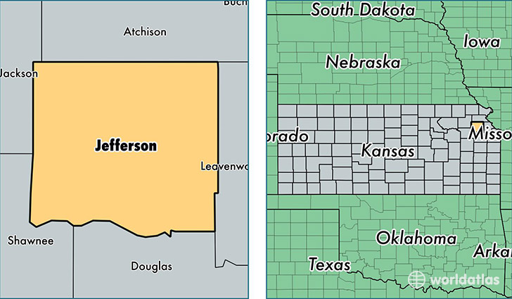 location of Jefferson county on a map