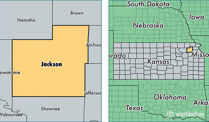 location of Jackson county on a map