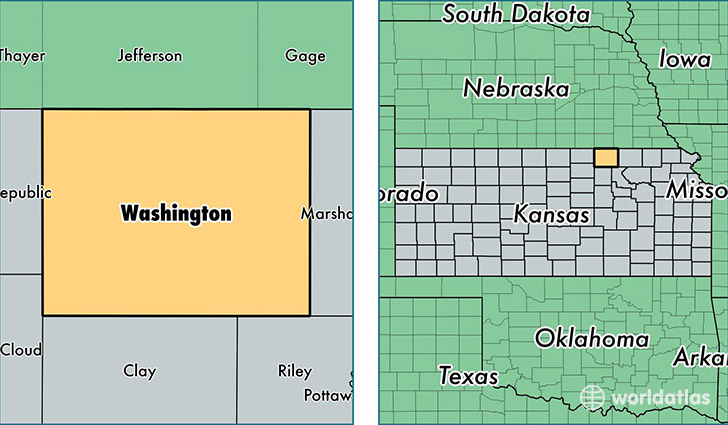 location of Washington county on a map