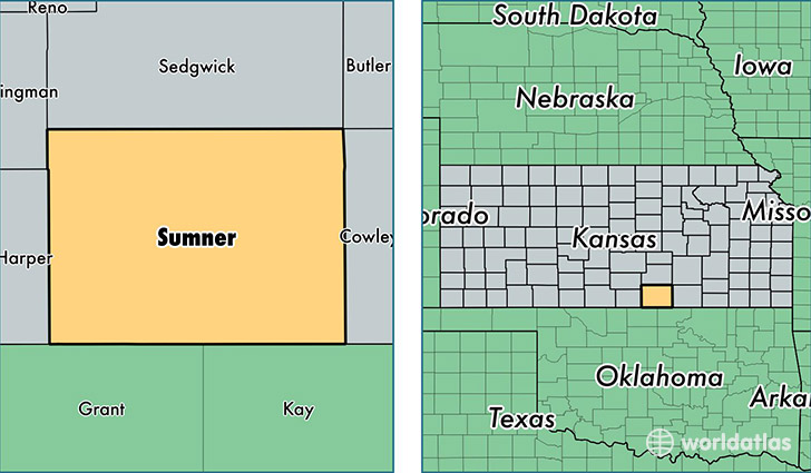 location of Sumner county on a map