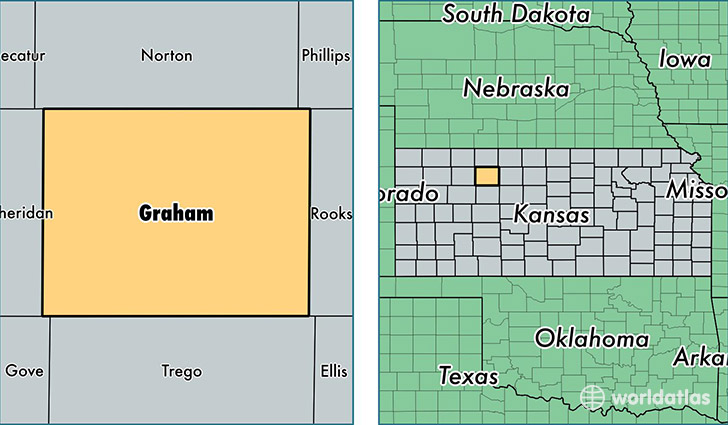 location of Graham county on a map