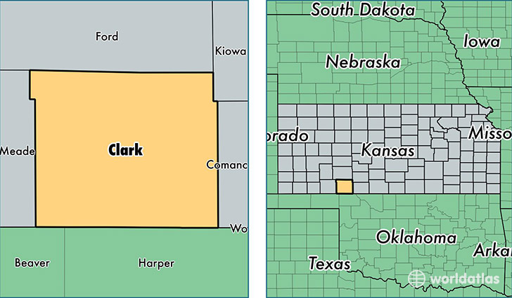 location of Clark county on a map