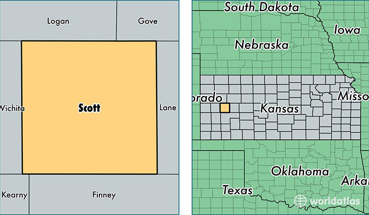 location of Scott county on a map