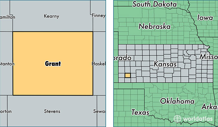 location of Grant county on a map