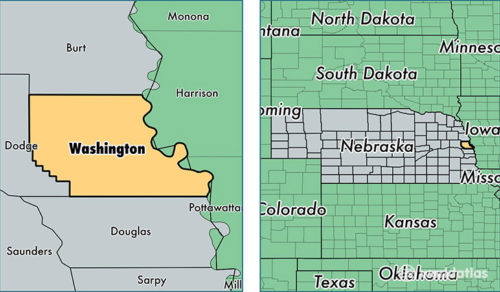 location of Washington county on a map
