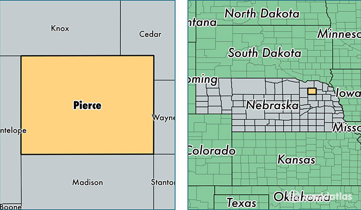 location of Pierce county on a map