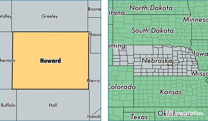 location of Howard county on a map