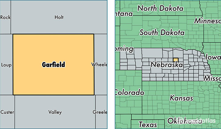 location of Garfield county on a map