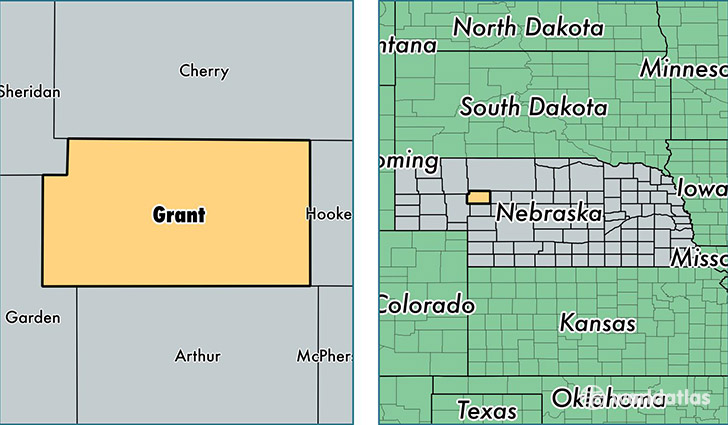 location of Grant county on a map