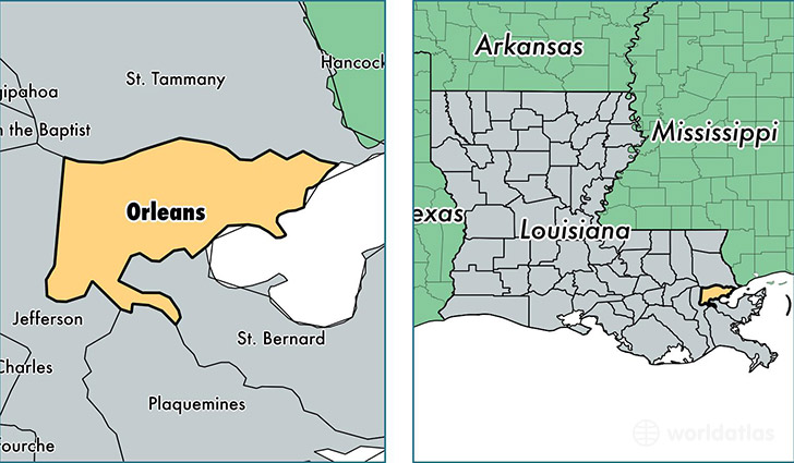 location of Orleans county on a map