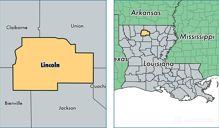 location of Lincoln county on a map