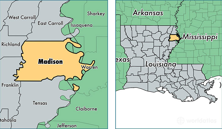 location of Madison county on a map