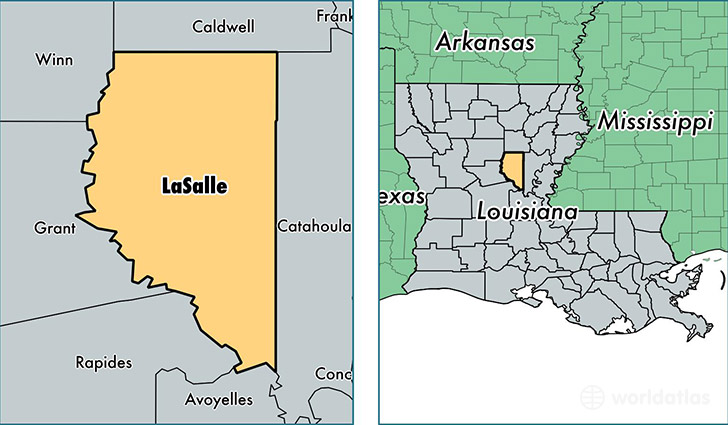 location of La Salle county on a map