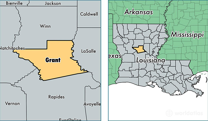 location of Grant county on a map