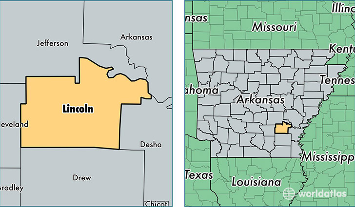 location of Lincoln county on a map