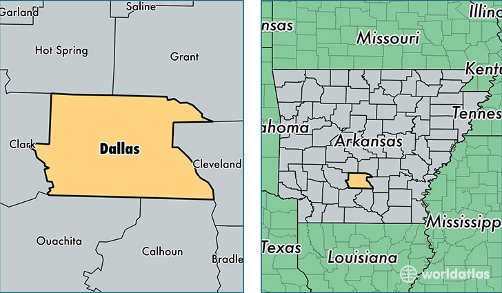 location of Dallas county on a map