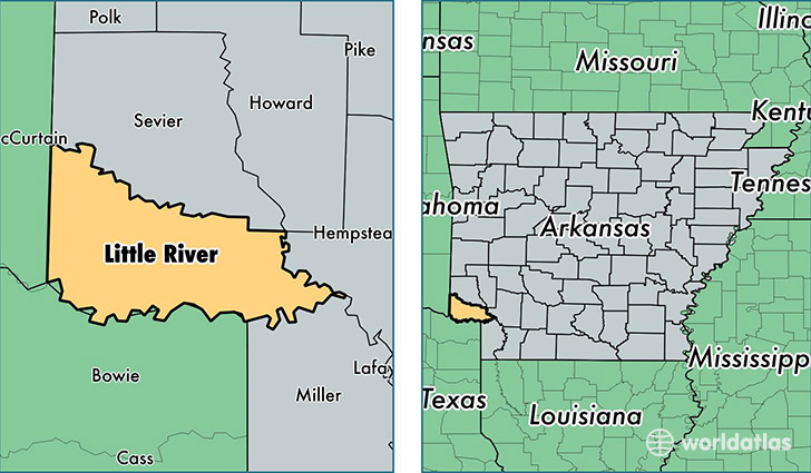 location of Little River county on a map