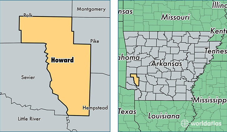 location of Howard county on a map