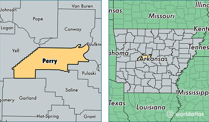 location of Perry county on a map