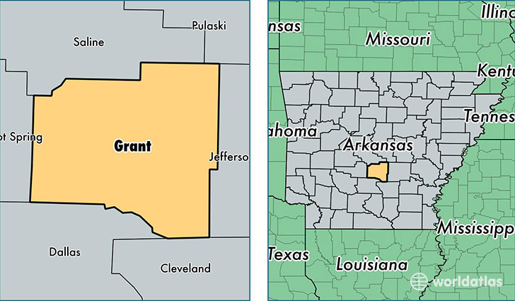 location of Grant county on a map