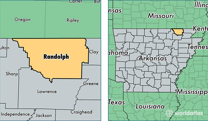 location of Randolph county on a map