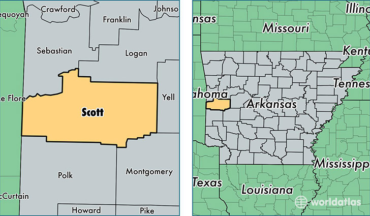 location of Scott county on a map