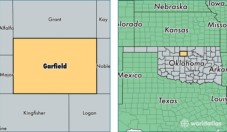 location of Garfield county on a map