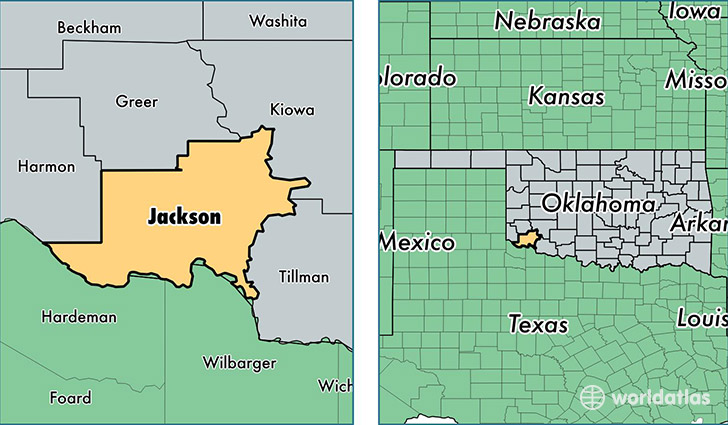 location of Jackson county on a map