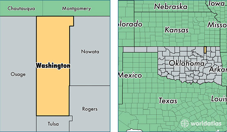 location of Washington county on a map