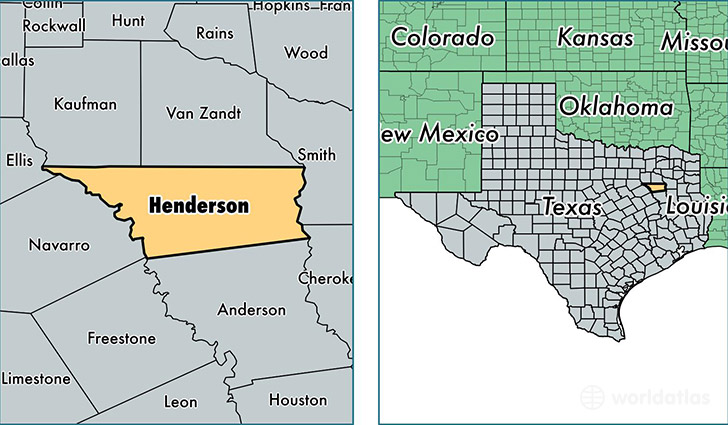 location of Henderson county on a map