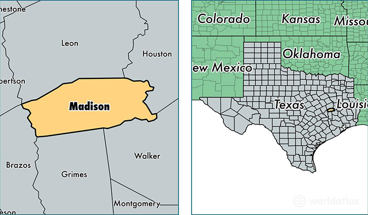 location of Madison county on a map