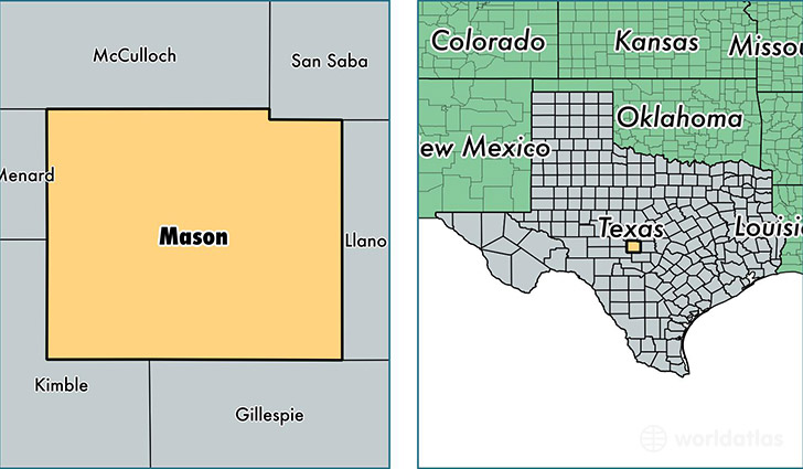 location of Mason county on a map