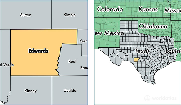 location of Edwards county on a map