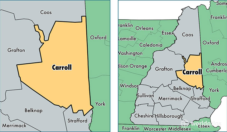 location of Carroll county on a map