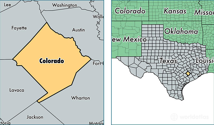 location of Colorado county on a map