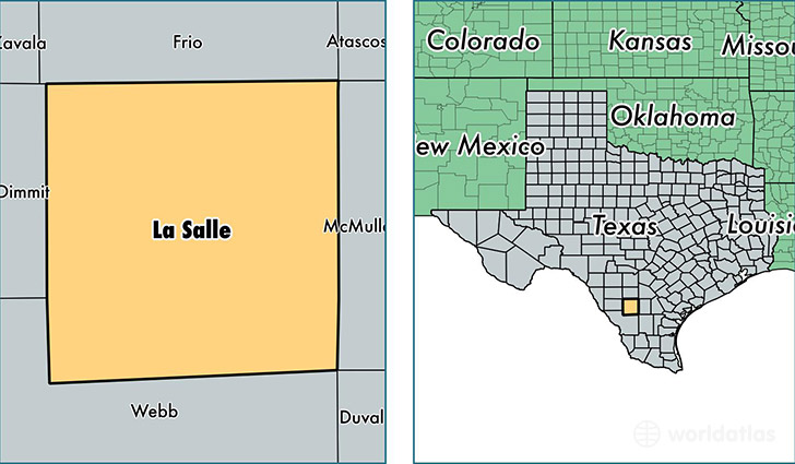 location of La Salle county on a map