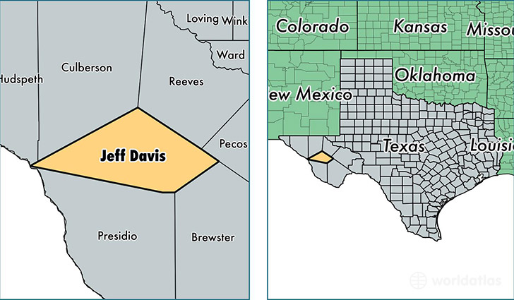 location of Jeff Davis county on a map