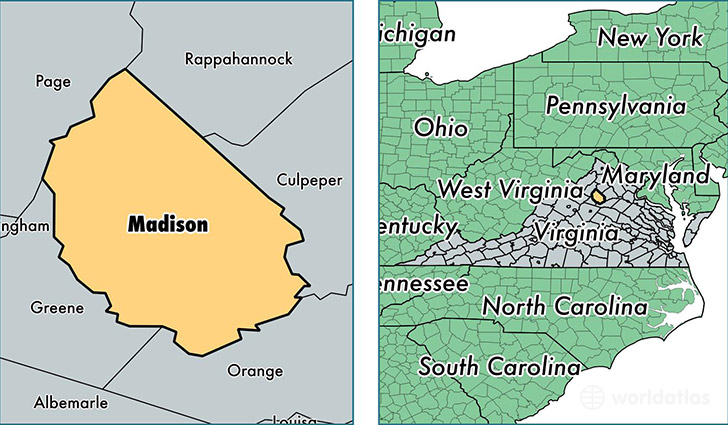 location of Madison county on a map