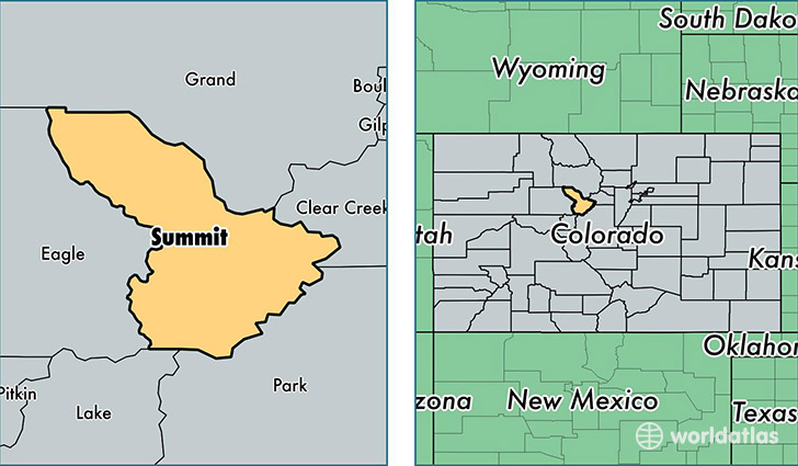 location of Summit county on a map