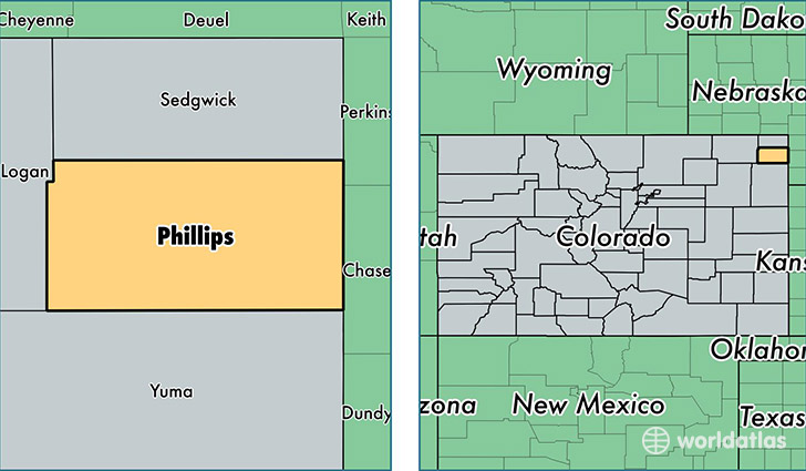 location of Phillips county on a map