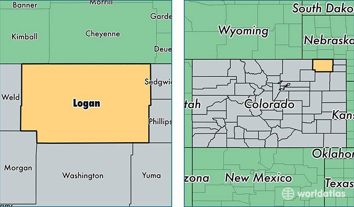 location of Logan county on a map