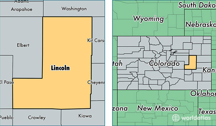 location of Lincoln county on a map