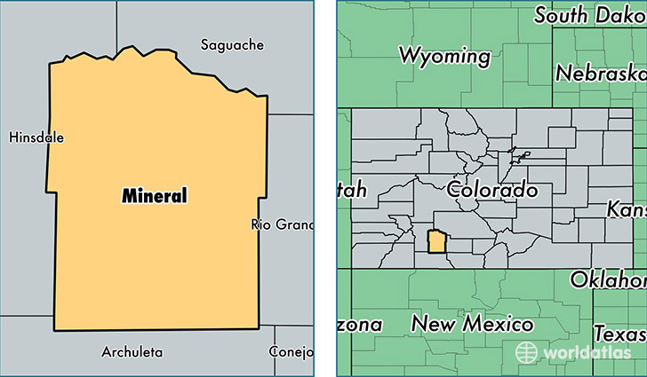 location of Mineral county on a map