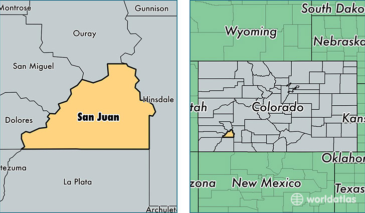 location of San Juan county on a map