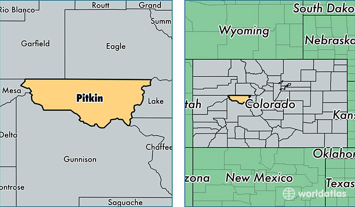 location of Pitkin county on a map