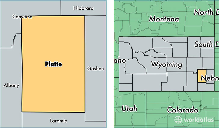 location of Platte county on a map