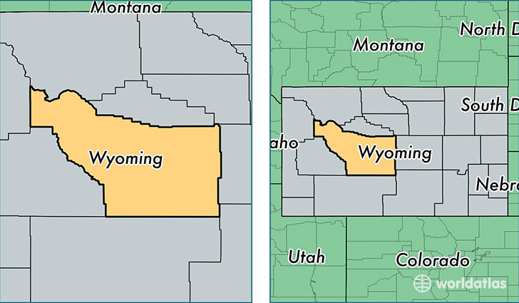 location of Fremont county on a map