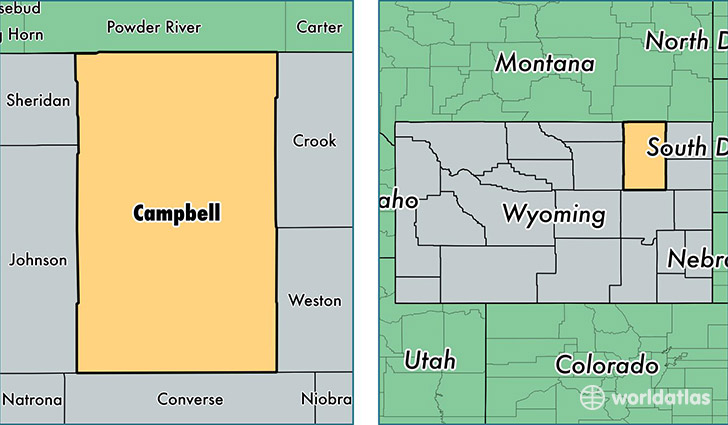 location of Campbell county on a map