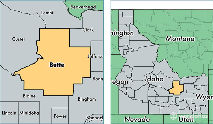 location of Butte county on a map