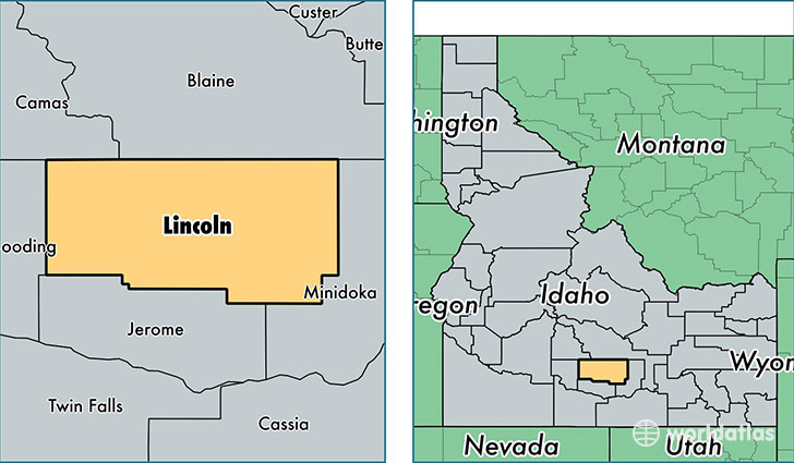 location of Lincoln county on a map